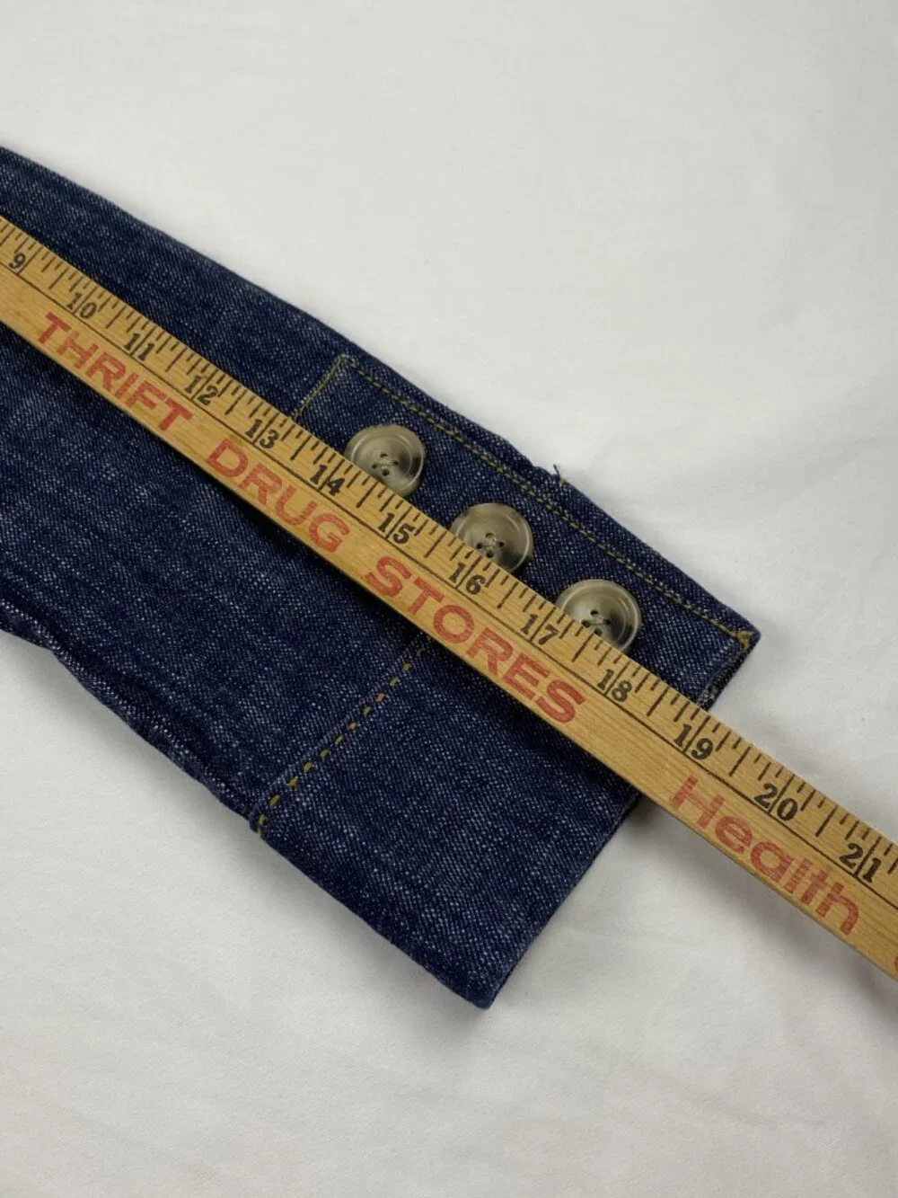 Ann Taylor Loft Denim Cropped Fitted Jacket Women’s Size 0 Button Cuff - Picture 3 of 10